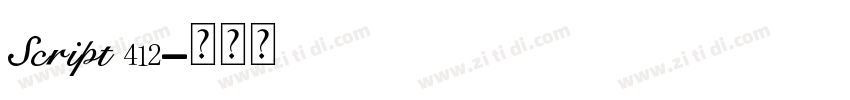 Script 412字体转换